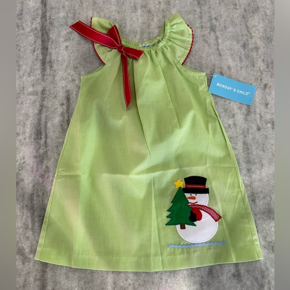 Monday’s Child Christmas Snowman Dress Size 2 - Picture 1 of 11